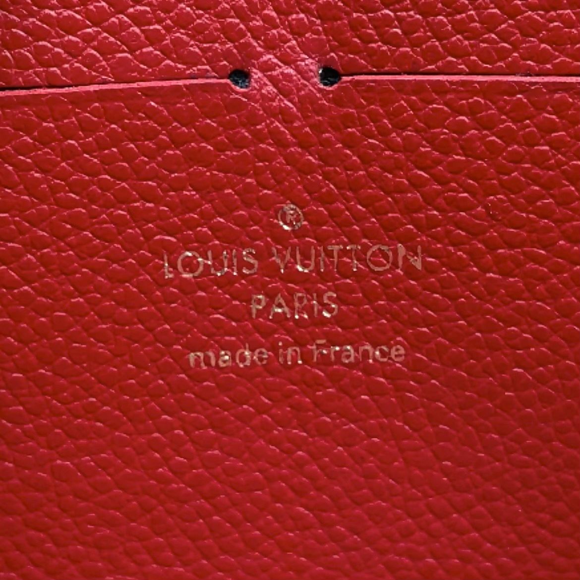 Louis Vuitton Zippy Wallet Monogram Empreinte Leather Red Round Gold — view 4