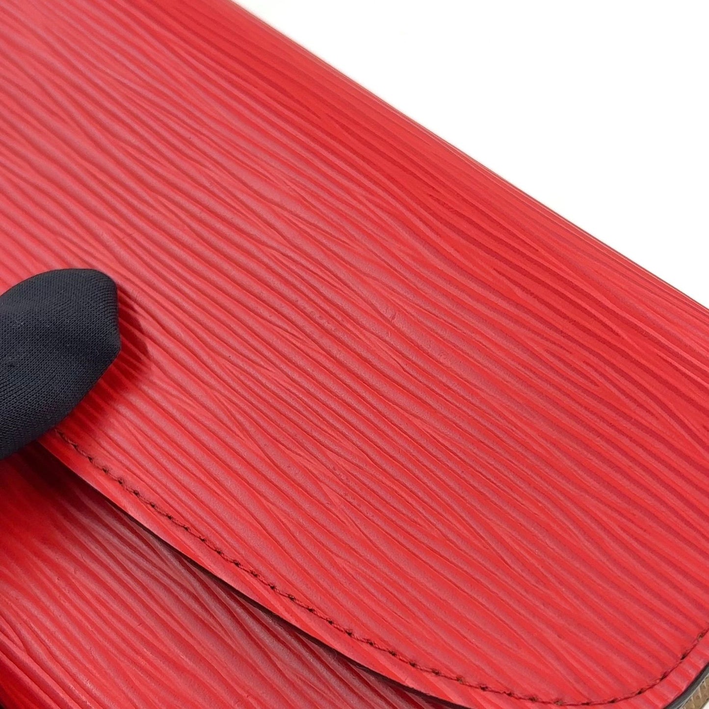 Louis Vuitton Portefeuille Emily Leather Red Wallet Silver — view 9