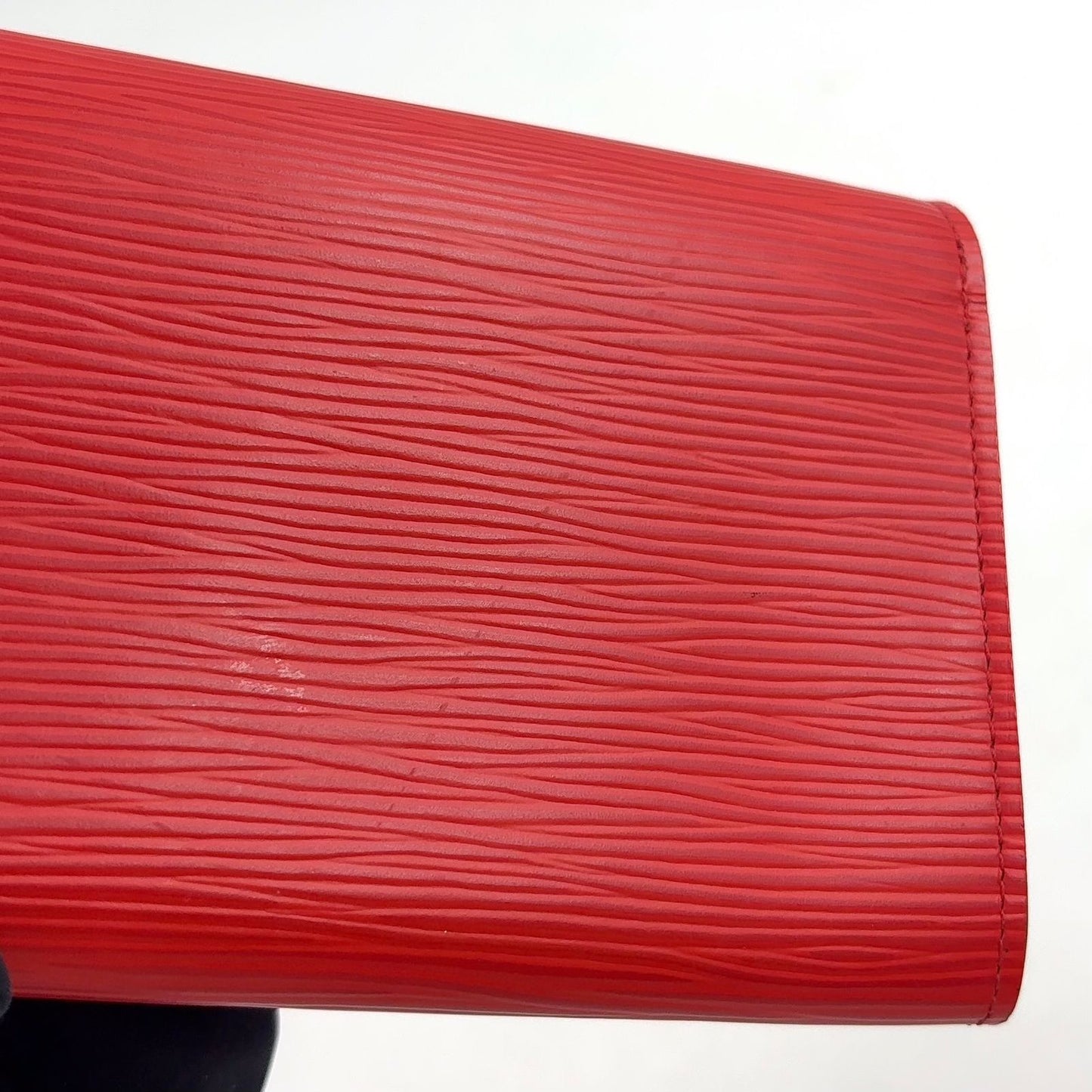 Louis Vuitton Portefeuille Emily Leather Red Wallet Silver — view 8