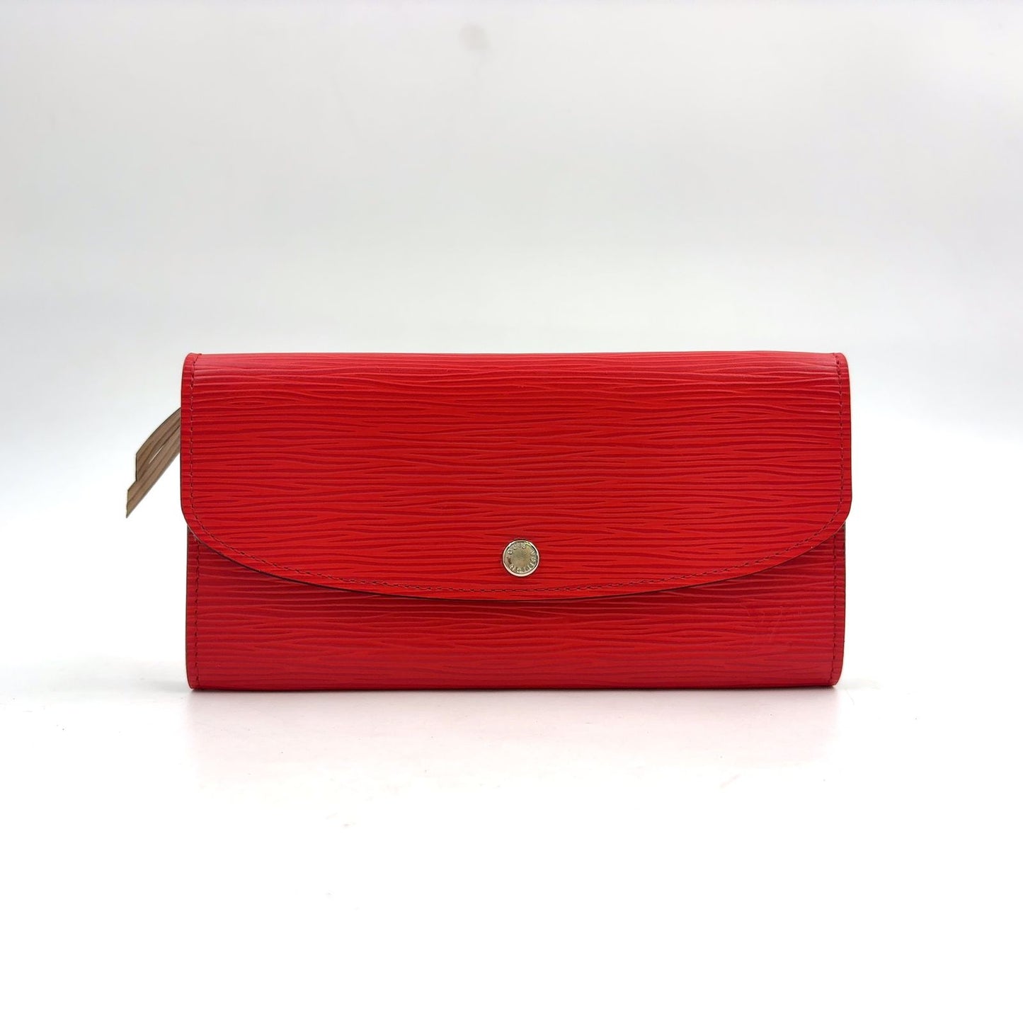 Louis Vuitton Portefeuille Emily Leather Red Wallet Silver