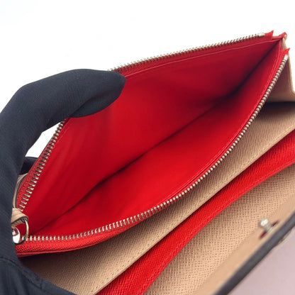 Louis Vuitton Portefeuille Emily Leather Red Wallet Silver — view 5