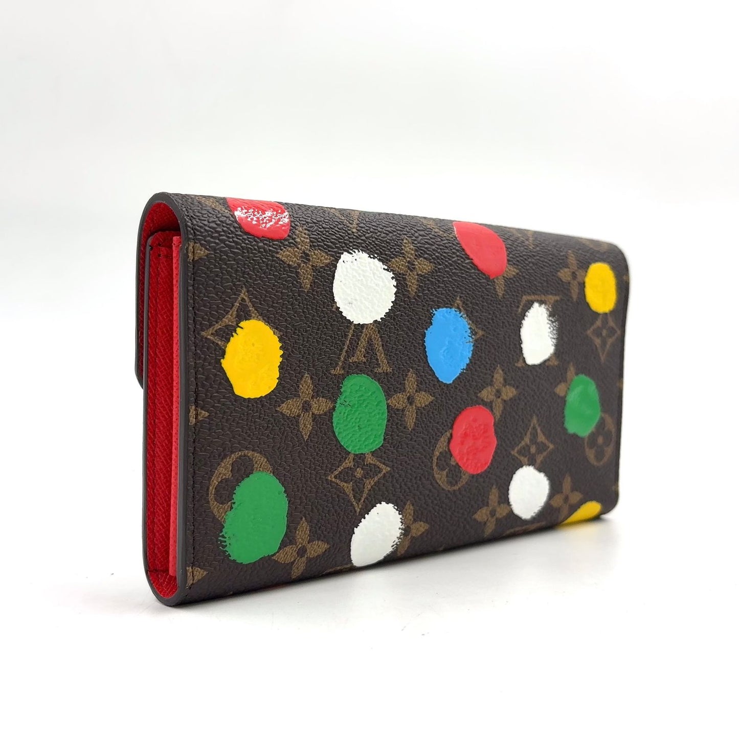 Louis Vuitton LV YK Portefeuille Sarah NM Correspondence Leather Brown Multicolo — view 2