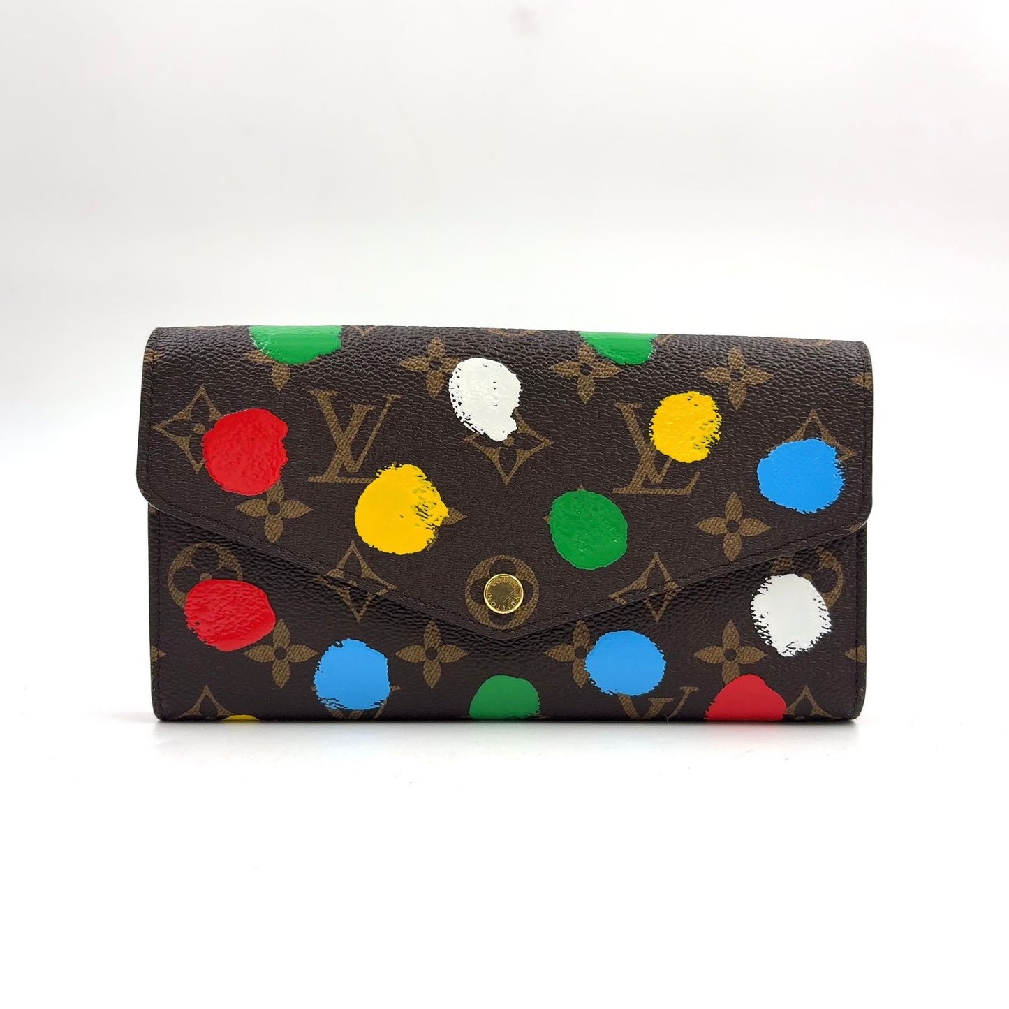 Louis Vuitton LV YK Portefeuille Sarah NM Correspondence Leather Yayoi Kusama