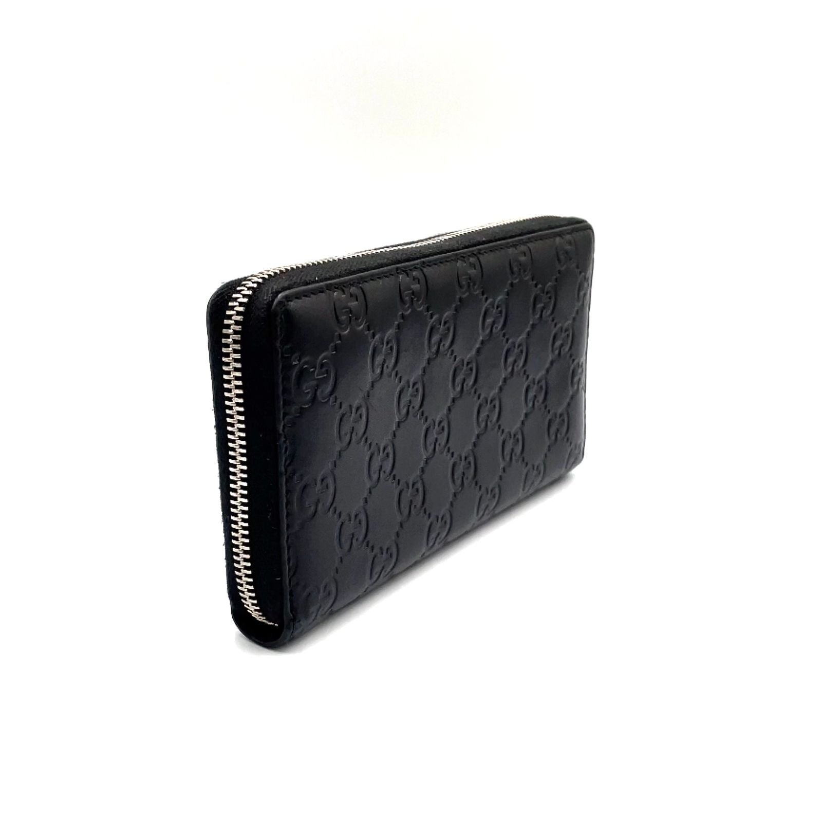 Gucci la Logo Leather Green Black Wallet Silver — view 2