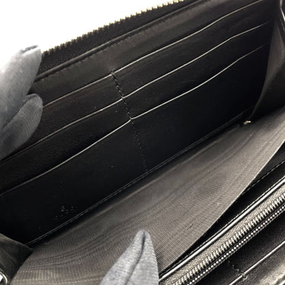 Gucci la Logo Leather Green Black Wallet Silver — view 6