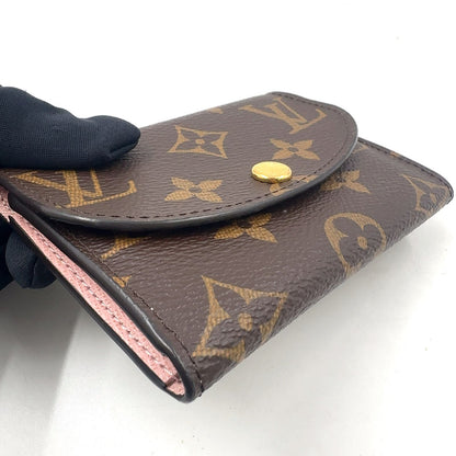 Louis Vuitton Portefeuille Emily Compact Correspondence Leather Brown Lightpink — view 5
