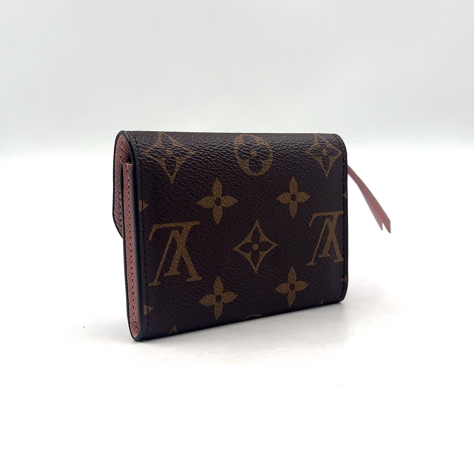 Louis Vuitton Portefeuille Emily Compact Correspondence Leather Brown Lightpink — view 2