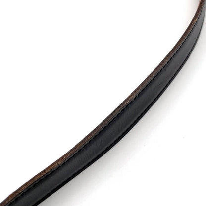 Hermes Constance Buckle Leather Metal Silver Black Belt — view 6
