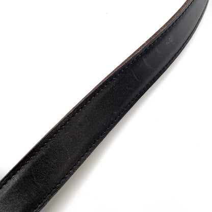 Hermes Constance Buckle Leather Metal Silver Black Belt — view 4