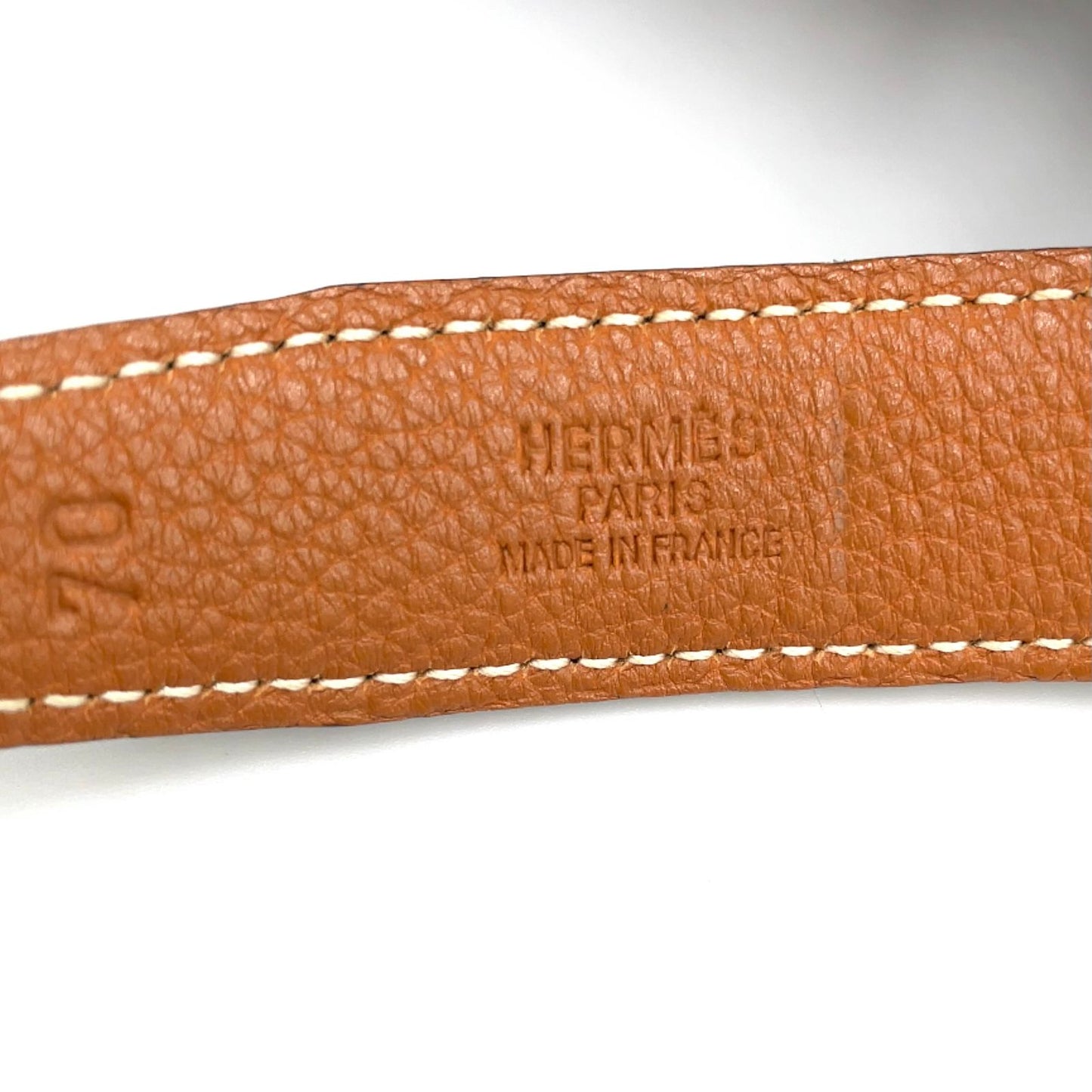 Hermes Constance Buckle Leather Metal Silver Black Belt — view 2