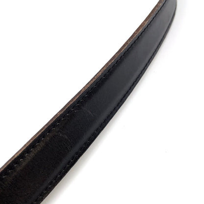 Hermes Constance Buckle Leather Metal Silver Black Belt — view 5