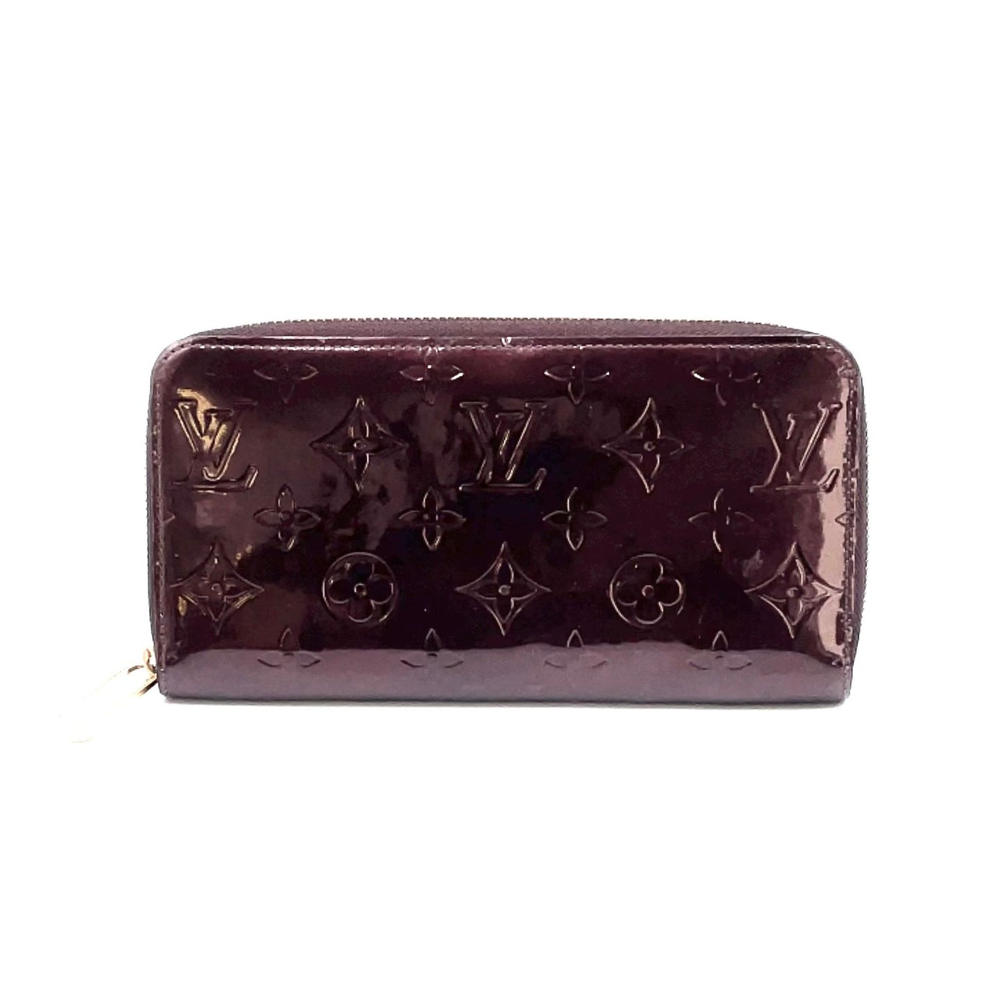 Louis Vuitton Zippy Wallet Monogram Vernis Amarante Leather Enamel Bordeaux