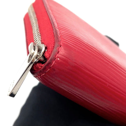 Louis Vuitton Zippycoin Purse Epi Fuchsia Leather Red Coin Case Silver — view 7