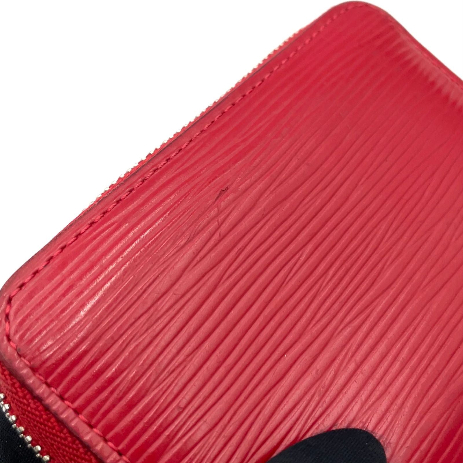 Louis Vuitton Zippycoin Purse Epi Fuchsia Leather Red Coin Case Silver — view 5