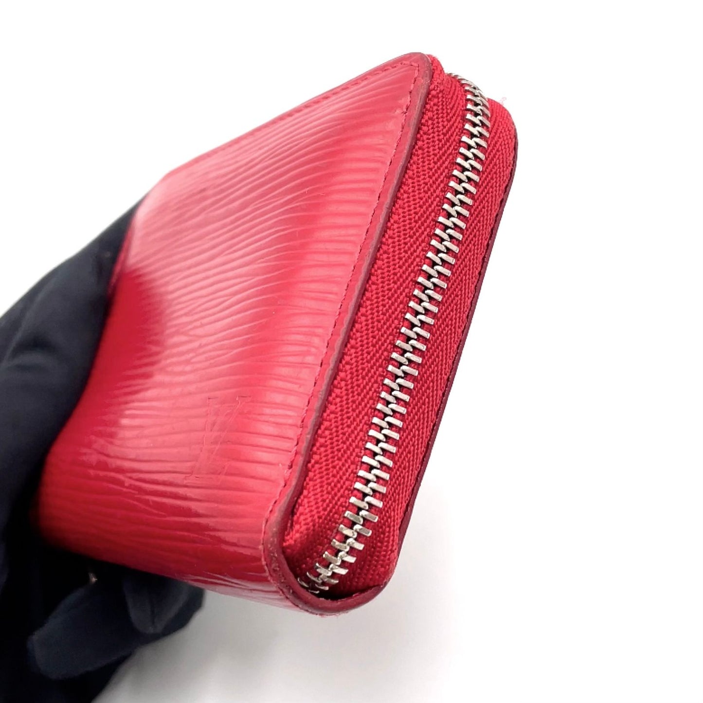 Louis Vuitton Zippycoin Purse Epi Fuchsia Leather Red Coin Case Silver — view 8