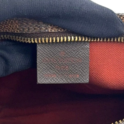 Louis Vuitton Trousse Makeup Damier Ebene Leather Brown Handbag Gold — view 4