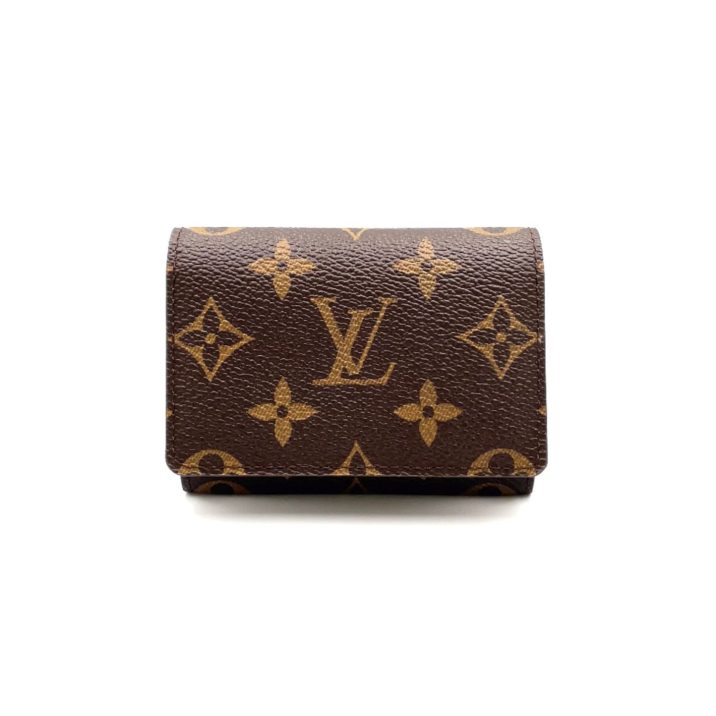 Louis Vuitton Envelope Carte de Visite Monogram Leather Brown Card Case