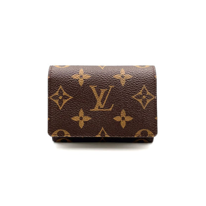 Louis Vuitton Envelope Carte de Visite Monogram Leather Brown Card Case