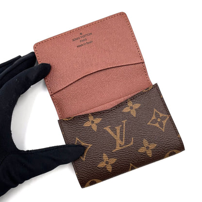 Louis Vuitton Envelope Carte de Visite Monogram Leather Brown Card Case — view 3