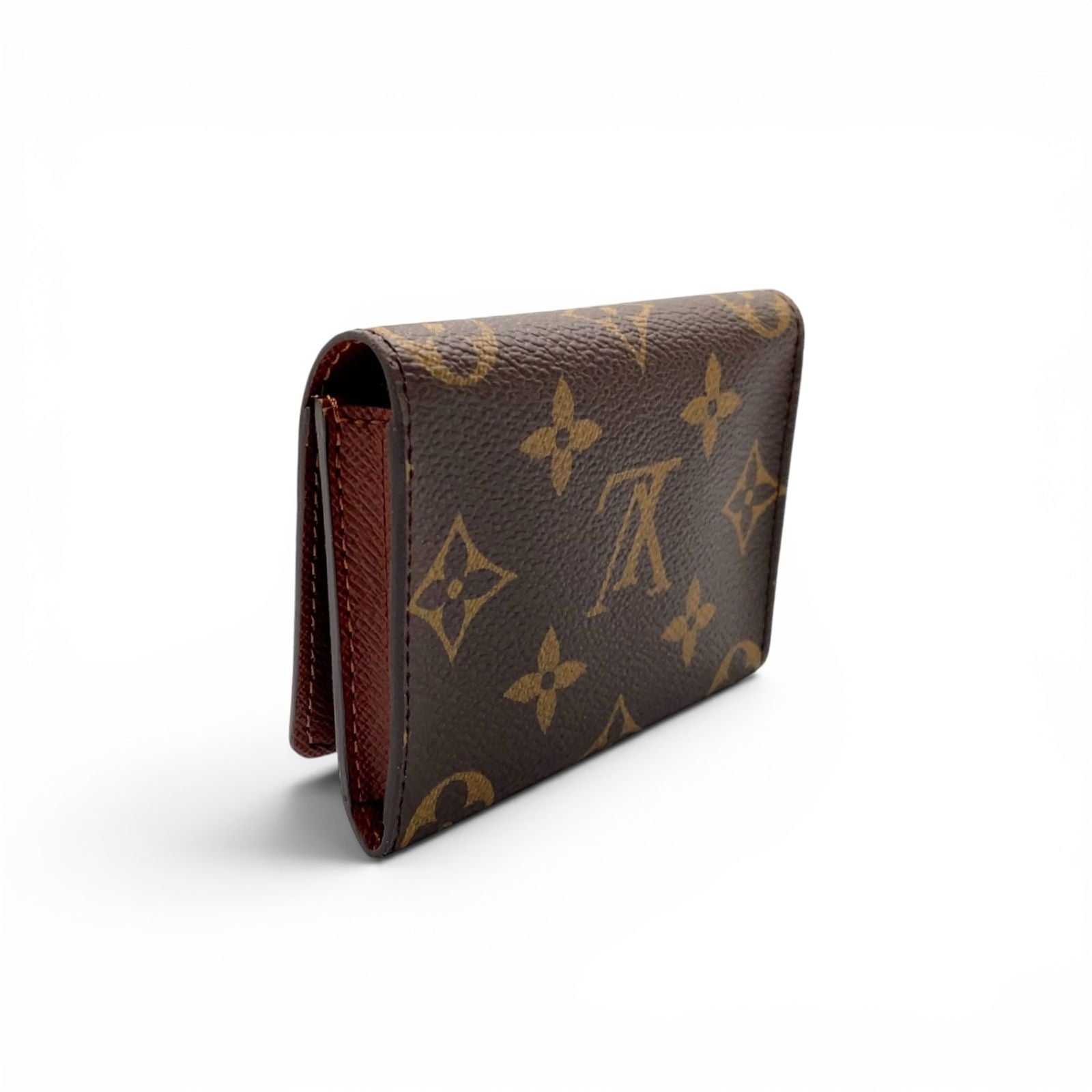 Louis Vuitton Envelope Carte de Visite Monogram Leather Brown Card Case — view 2