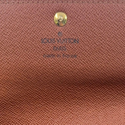 Louis Vuitton Porto International Monogram Leather Brown Tri Foldlong Wallet — view 4