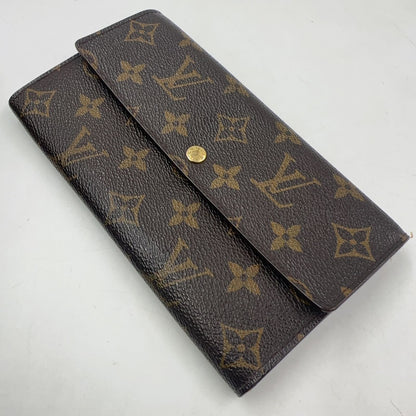 Louis Vuitton Porto International Monogram Leather Brown Tri Foldlong Wallet — view 5