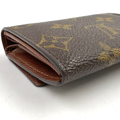 Louis Vuitton Porte-Monnaie Plastic Monogram Leather Brown Coin Case Gold — view 6