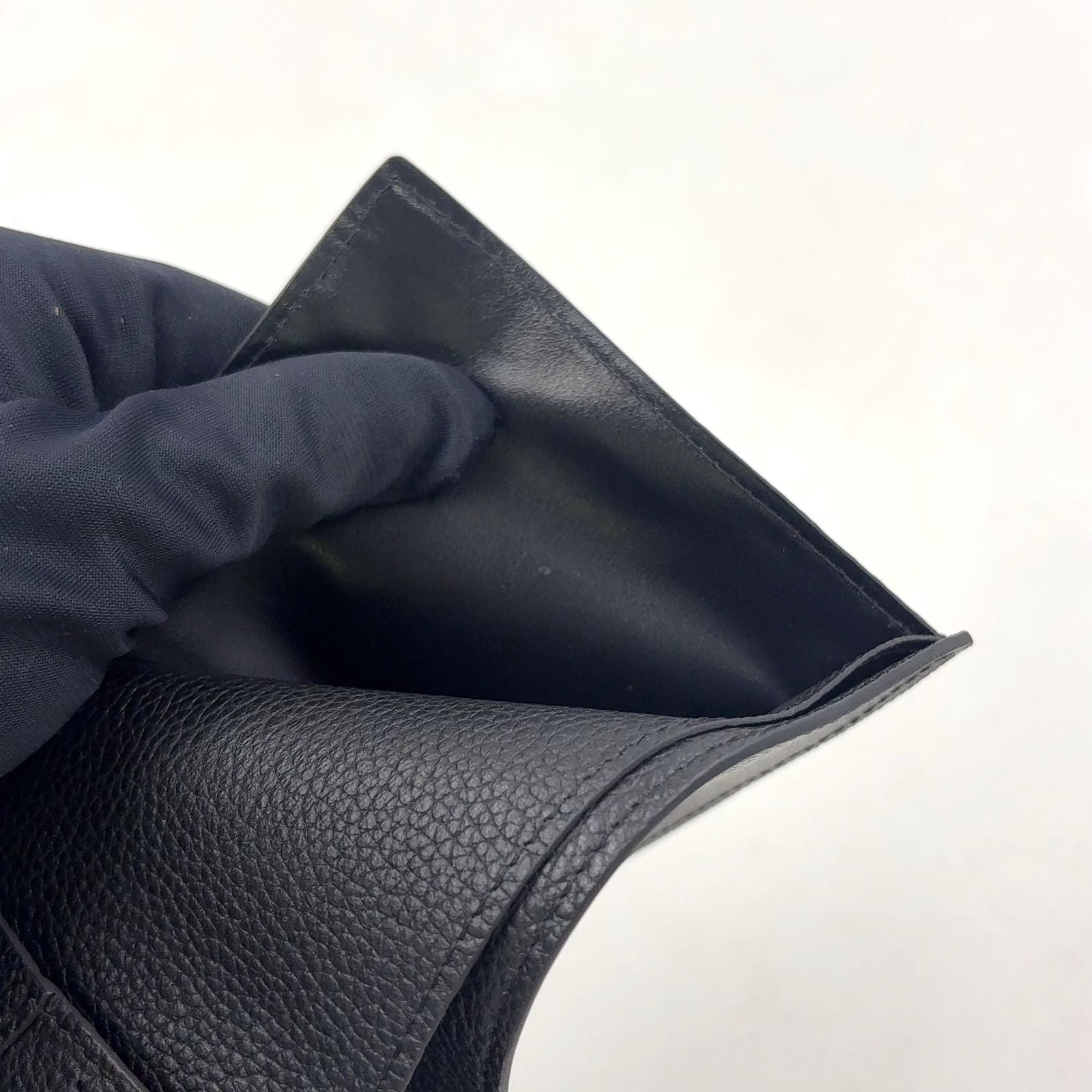 Louis Vuitton Portefeuille Calf Correspondence Leather Black Bi Foldwallet — view 6