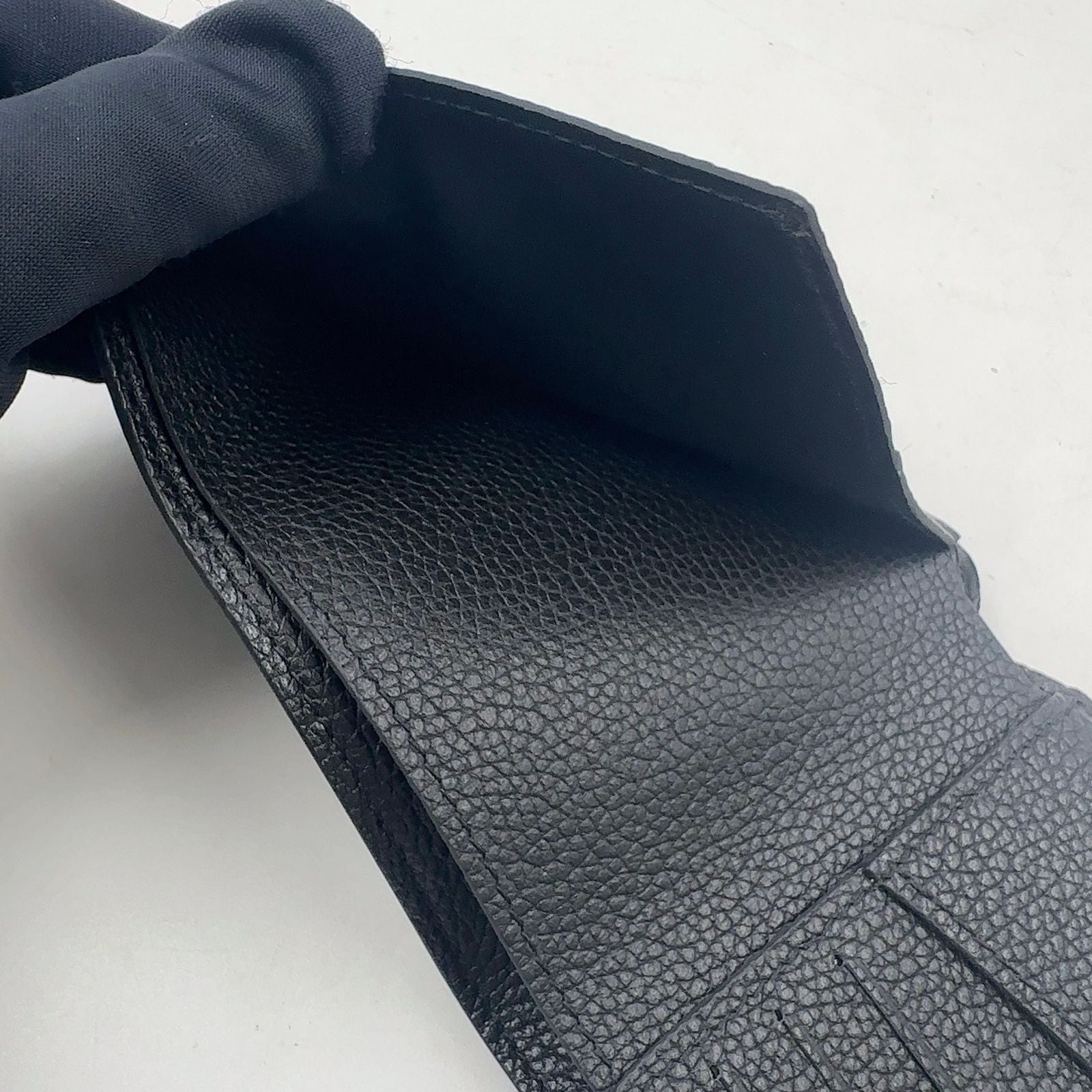 Louis Vuitton Portefeuille Calf Correspondence Leather Black Bi Foldwallet — view 7