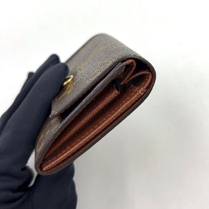 Louis Vuitton Porte-Monnaie Plastic Monogram Leather Brown Coin Case Gold — view 7