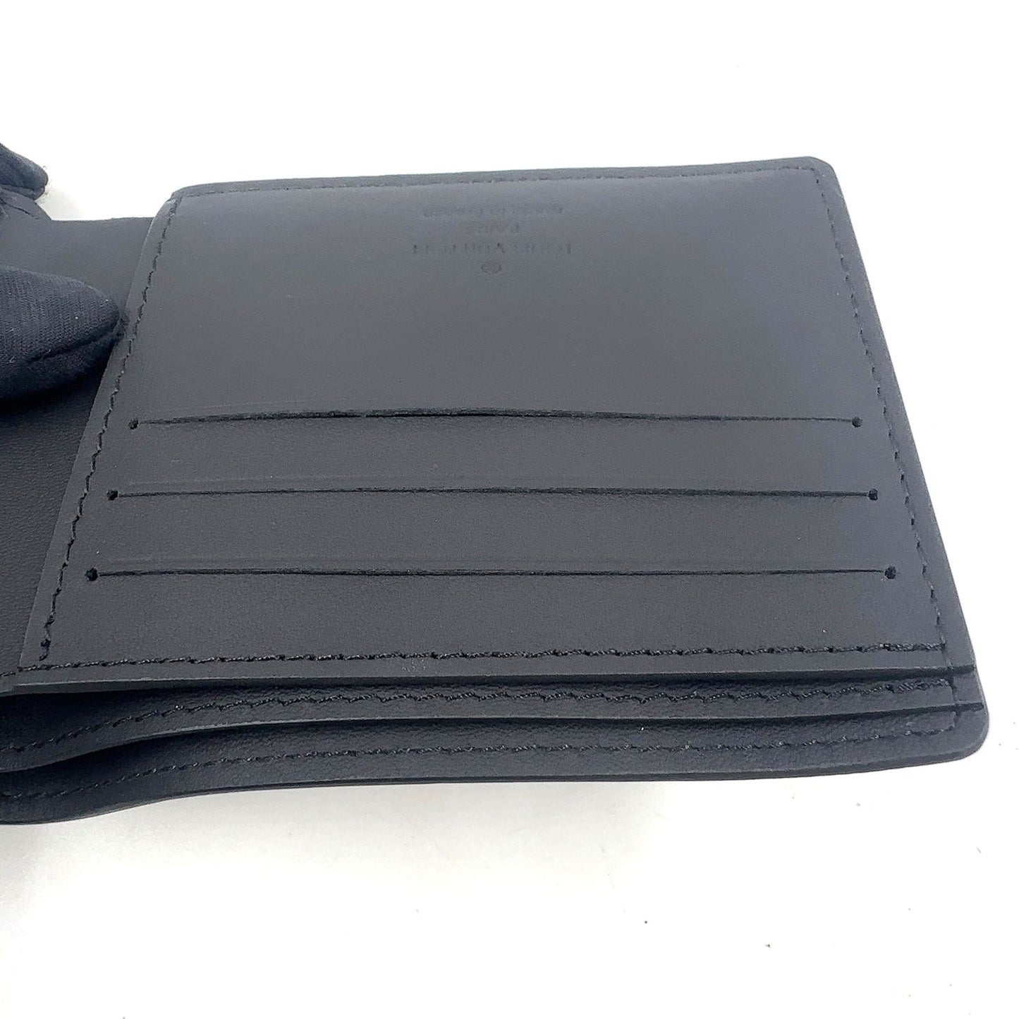 Louis Vuitton Portefeuille NM Damier Infini Correspondence Leather Black — view 8