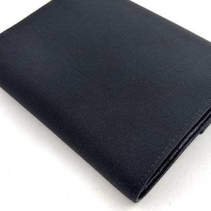 Prada Tessuto Nylon Leather Black Tri Foldwallet Silver Wallet — view 7