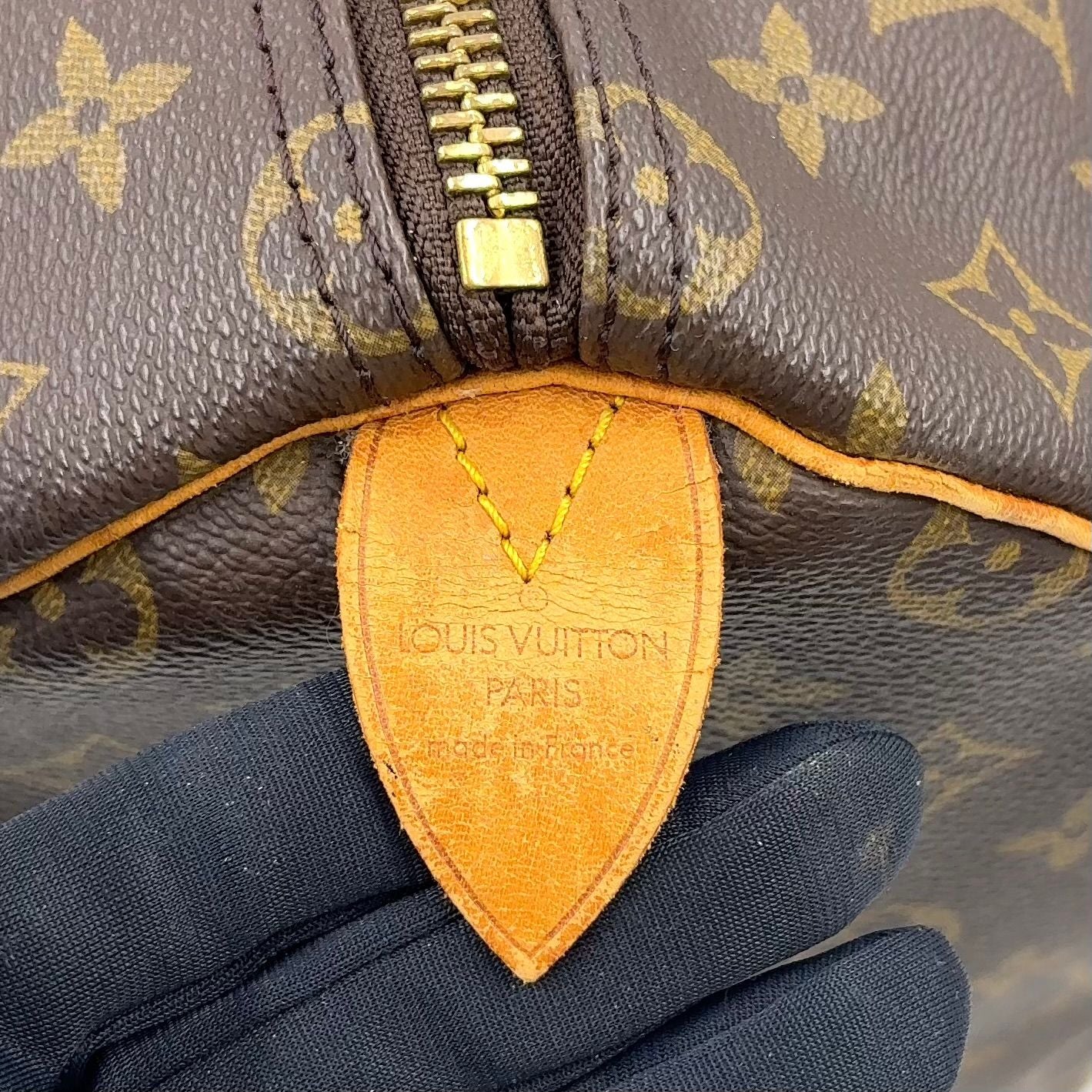 Louis Vuitton Keepall 50 Monogram Leather Brown Light Boston Bag Gold — view 4