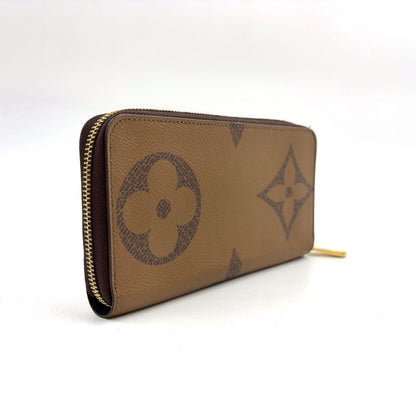 Louis Vuitton Zippy Wallet Monogram Giant Correspondence Leather Brown Round — view 2