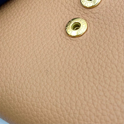 Loewe Anagram Compact Zip Leather Beige Wallet Gold — view 7