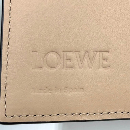 Loewe Anagram Compact Zip Leather Beige Wallet Gold — view 4
