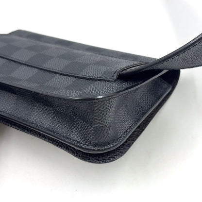 Louis Vuitton Ceinture Pochette Homme Damier Graphite Leather Black Belt — view 7