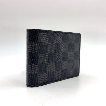 Louis Vuitton Portefeuille Multiple Damier Graphite Initialstamp Can Be Leather — view 2