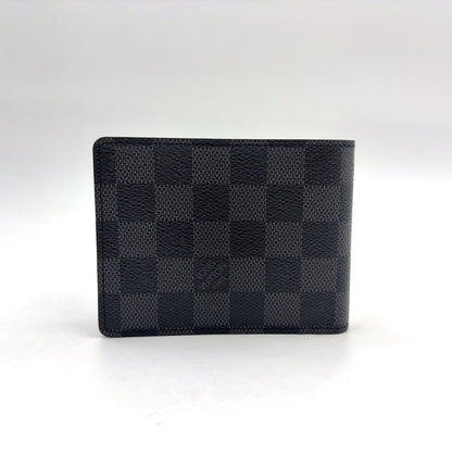 Louis Vuitton Portefeuille Multiple Damier Graphite Initialstamp Can Be Leather