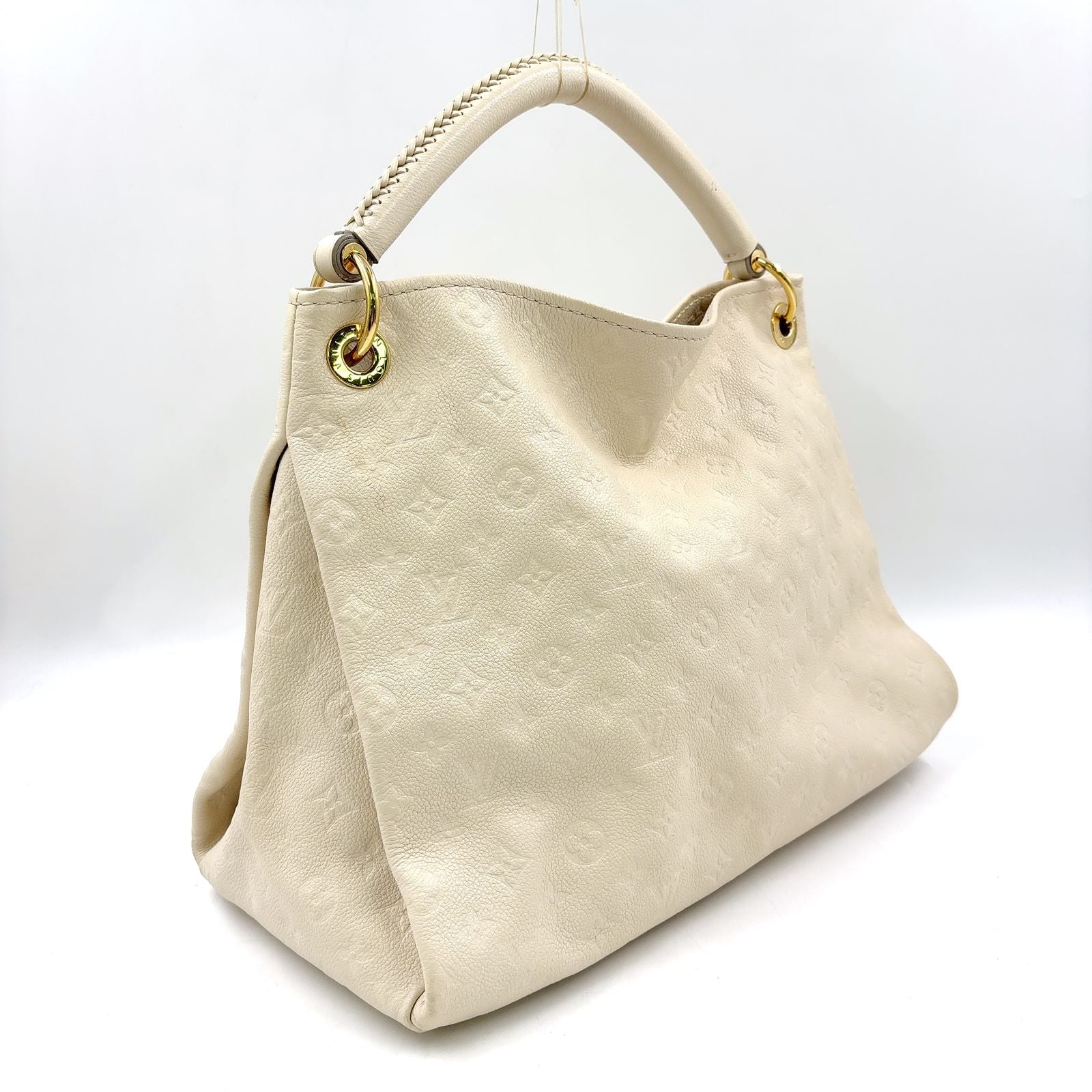 Louis Vuitton Artsy MM Monogram Empreinte Leather White Shoulder Bag Gold — view 2