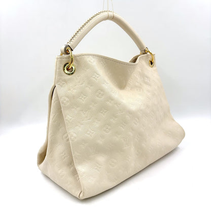 Louis Vuitton Artsy MM Monogram Empreinte Leather White Shoulder Bag Gold — view 2