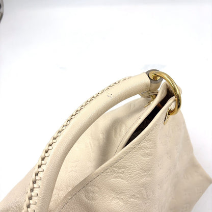 Louis Vuitton Artsy MM Monogram Empreinte Leather White Shoulder Bag Gold — view 6
