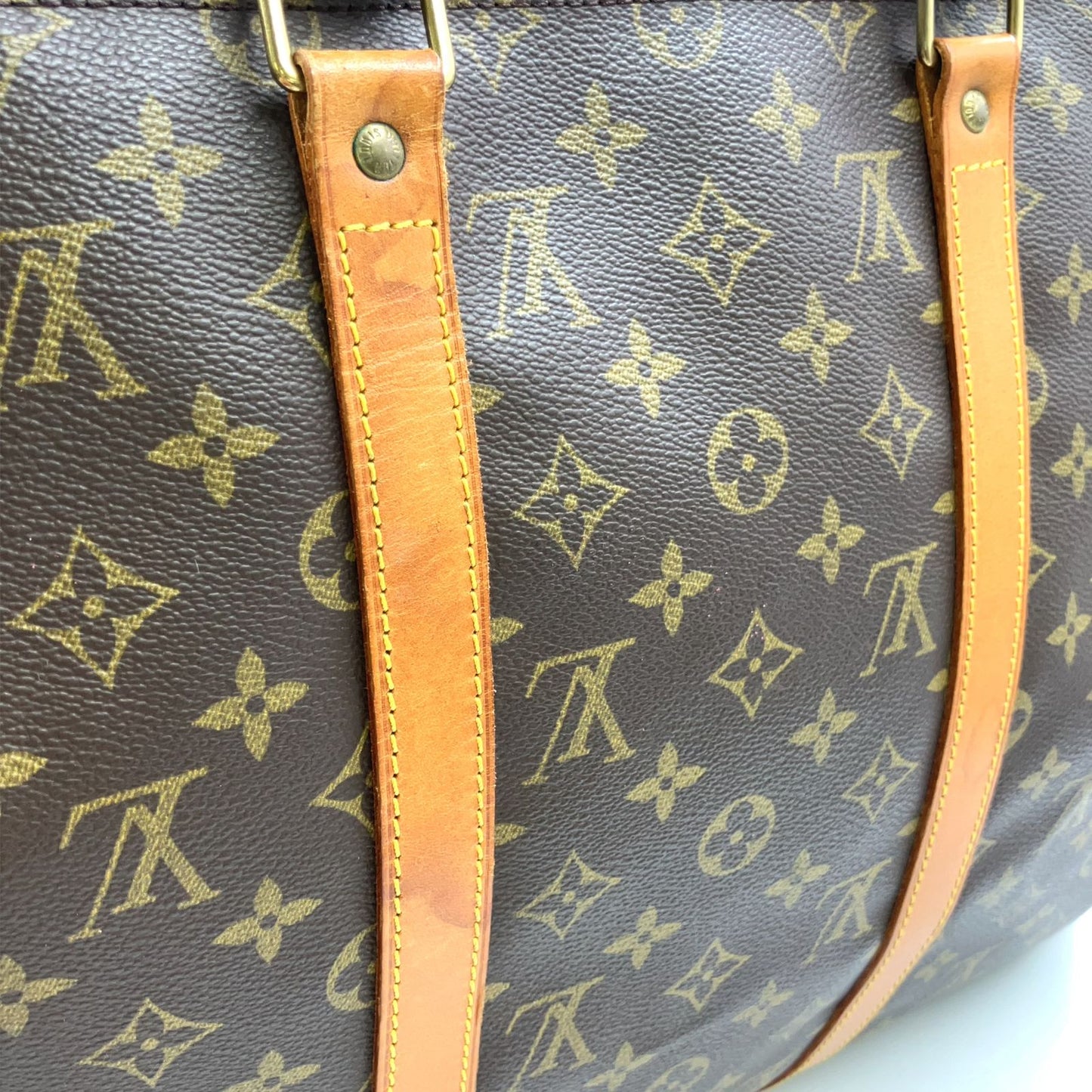 Louis Vuitton 50 Monogram Leather Brown Lightbrown Shoulder Bag Gold — view 7