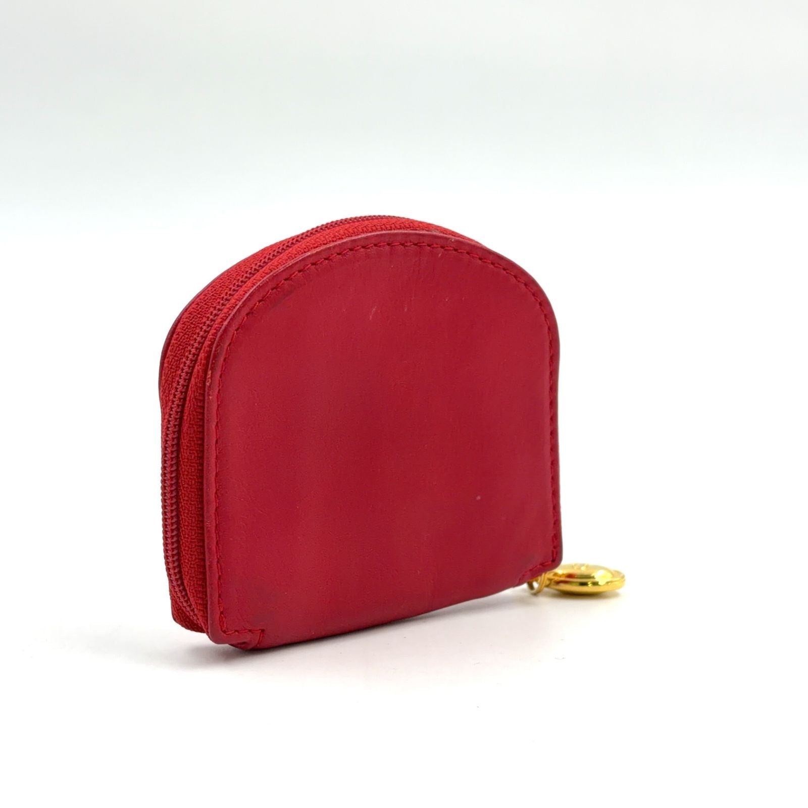 Dior Coin Purse Leather Bordeaux Wallet Gold — view 2