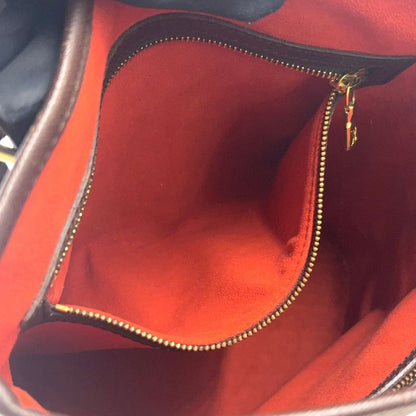 Louis Vuitton Marais Damier Ebene Leather Brown Tote Gold — view 6