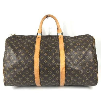 Louis Vuitton Boston Bag Keepall 50 Monogram Canvas Brown