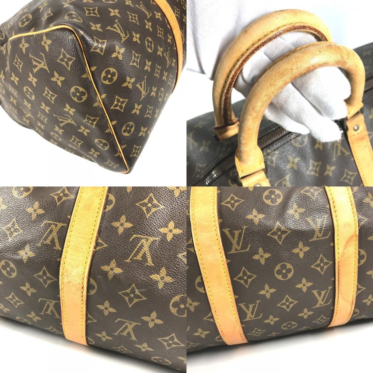 Louis Vuitton Boston Bag Keepall 50 Monogram Canvas Brown — view 7