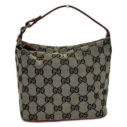 Gucci GG Pattern Khaki Dark Navy Red Mini Bag Leather