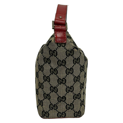 Gucci GG Pattern Khaki Dark Navy Red Mini Bag Leather — view 4