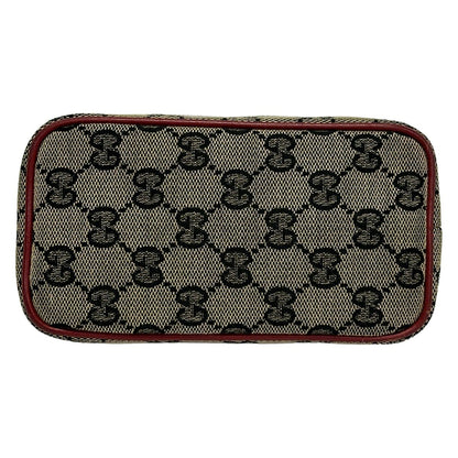 Gucci GG Pattern Khaki Dark Navy Red Mini Bag Leather — view 5